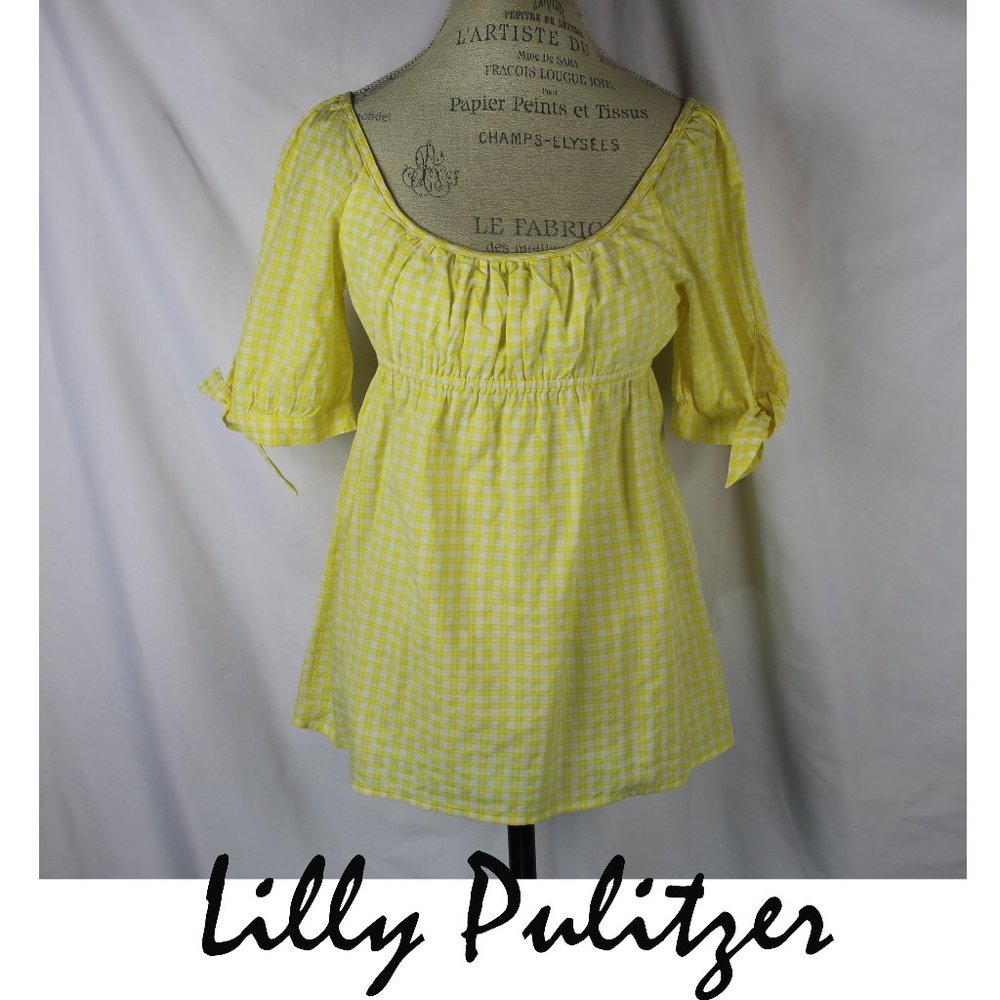 Lilly Pulitzer Blouse Blouse Check Print